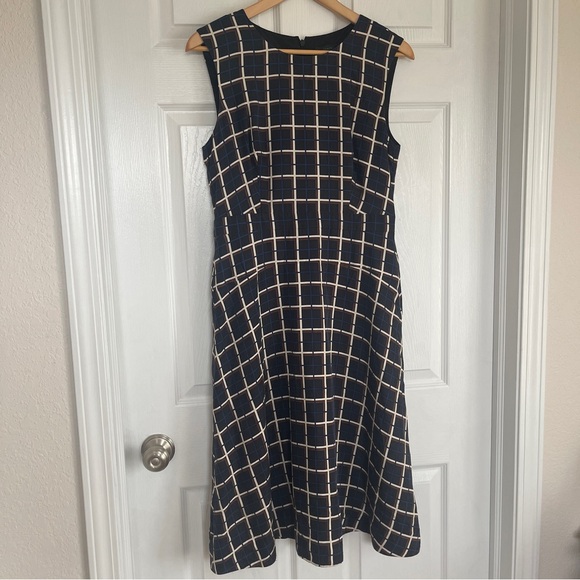J.Crew Windowpane Plaid A-Line Dress Sz 8 NWOT - Picture 4 of 7